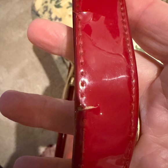 Vintage Red Patent Leather Handbag 10.5 X 13.5 - Picture 16 of 17